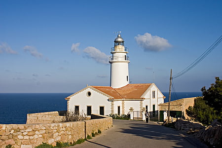 lighthouse, mallorca, balearic islands, sea, coastline, architecture