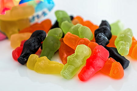 jelly babies, gum babies, sweets, candy, flavored, assortment, calories