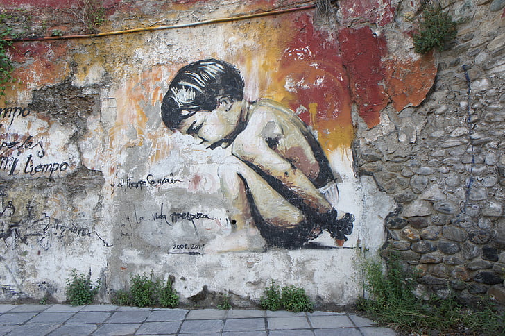 graffiti, Art, utca, falfestmény, műalkotás, Street art, fal
