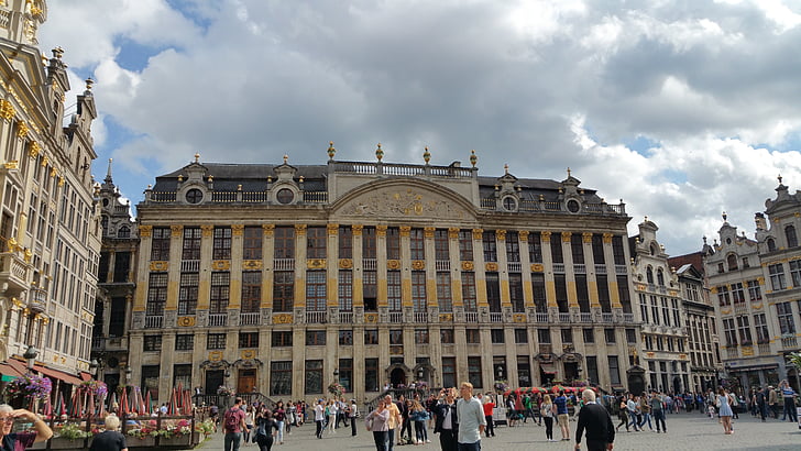 Bryssel, centrum, Grand place, arkitektur, fasad, Belgien