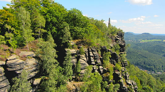 lelijos akmuo, Saksonijos Šveicarija, smiltainis kalnų, kraštovaizdžio, Gamta, miško, kalnų