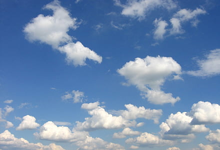 Sky, ég, felhők, háttér
