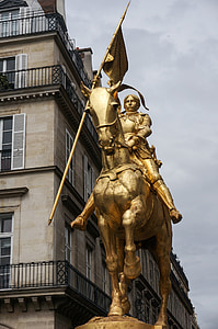 Frankrig, Paris, horsewoman, arkitektur, statue