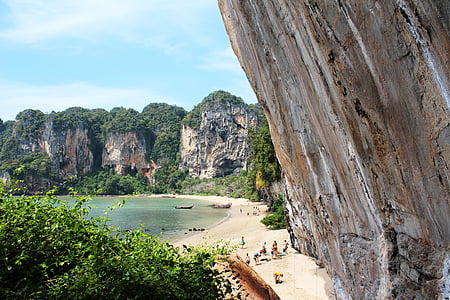 muro de escalada, naturaleza, pared de roca, Playa, roca, paisaje, acantilado
