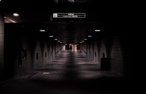 kereta api, kereta bawah tanah, kegelapan, Solo