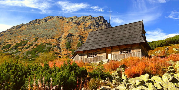 Tatrai, kalnai, rudenį, Aukštuosiuose Tatruose, kraštovaizdžio, Gamta, kalnų grožis