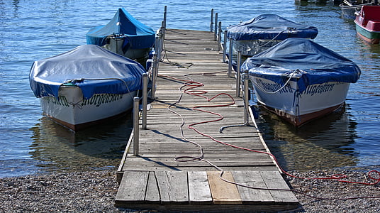 webben, båtar, vatten, brygga, Pier, vatten, träskivor