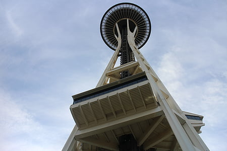 太空针塔, 为从, 建筑, turisattraktion, 西雅图
