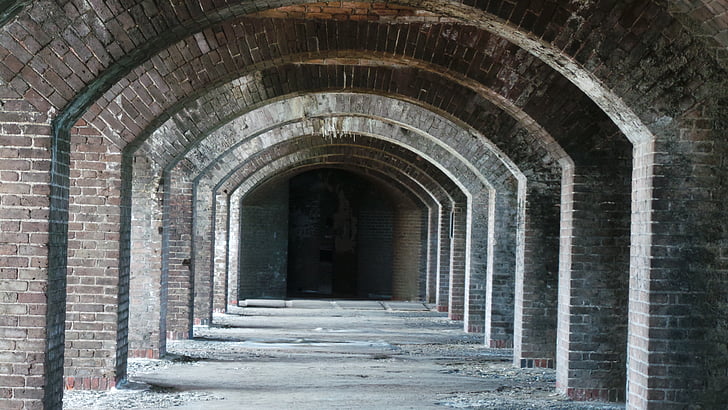 Fort, tunel, cegły, stary, starożytne, Twierdza, Historia