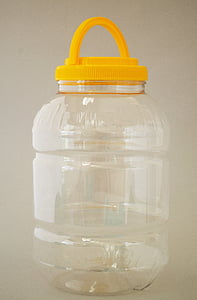 bocal PET avec bouchon, plastique, animal de compagnie, jar, conteneur, bouteille, Cap