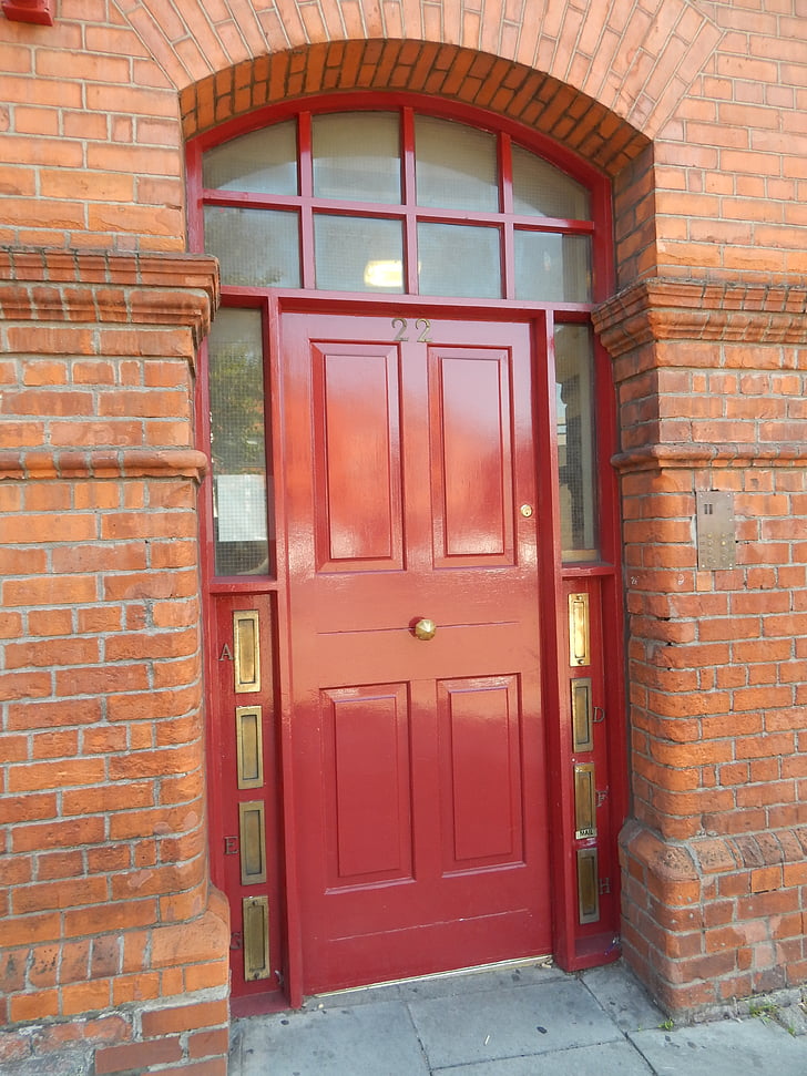 sarkana, durvis, Dublina, Īrija
