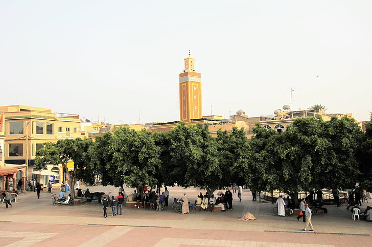 Marokko, Essaouira, marktplaats, Hauptplatz, moskee