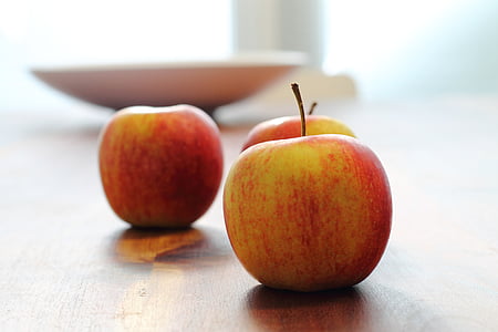 ябълка, здравословно хранене, купа, настроение