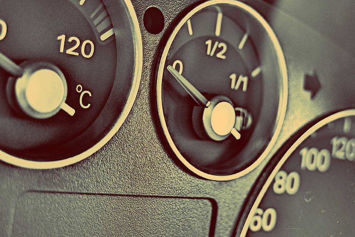 black, car, gauge, reading, dashboard, gauges, interior