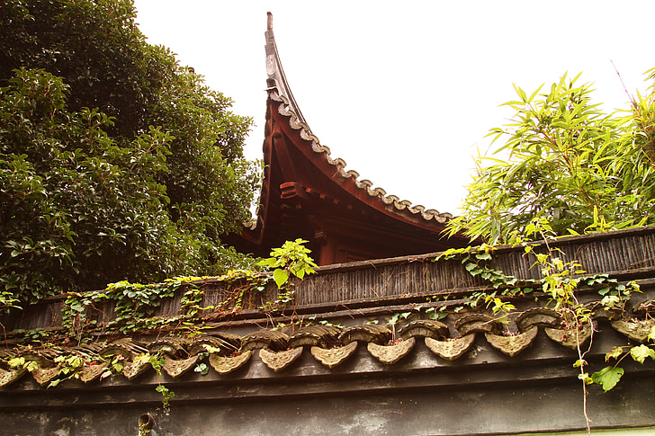 grand manzaralı Bahçe, saçak kiremit, Antik Mimarlık, mimari, Asya, kültürler