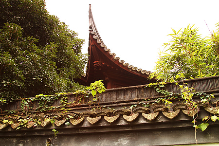 the grand view garden, eaves tile, ancient architecture, architecture, asia, cultures