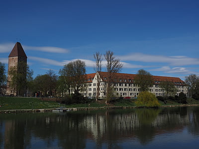 žąsų bokštas, bokštas, Ulmas, Dunojaus, upės, pastatas, Architektūra