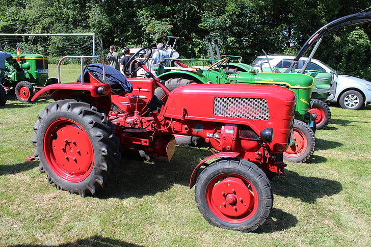 traktor, oldtimer, kendaraan komersial, pertanian, Museum piece