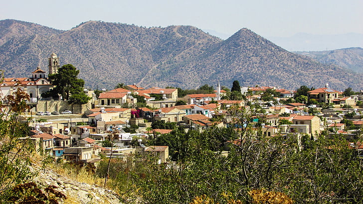 Ciprus, Lefkara, falu, hagyományos, építészet, Európa, mediterrán