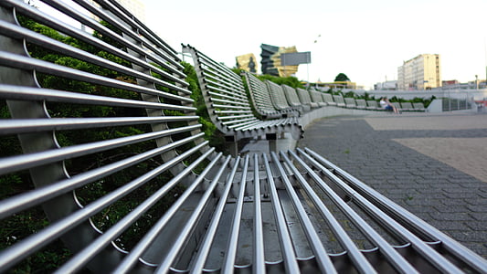 bench, city, katowice, street, public space, the prospect of, benches