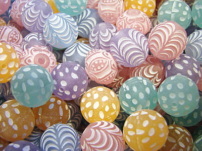 Perlen, Pastell-Farben, bunte, dekorative, Makro, Textur, Spaß