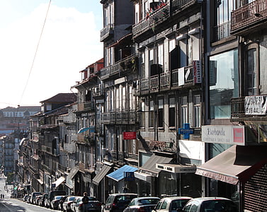 road, homes, facade, balconies, architecture, awning, autos