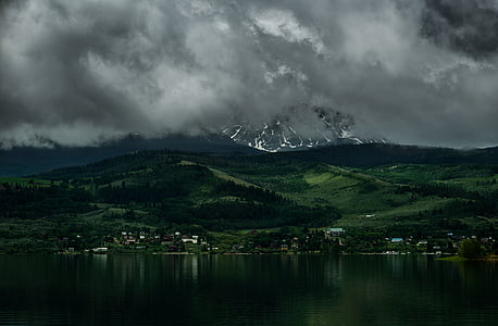 dağ, Highland, karanlık, bulut, gökyüzü, zirve, Ridge
