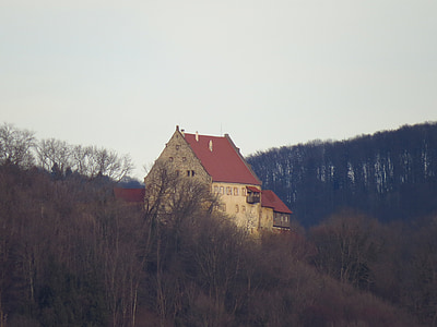 Burg ramsberg, ramsberg, lâu đài, Reichenbach dưới rechberg, Donzdorf, Baden württemberg, chiều cao burg