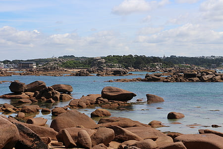 Brittany, morje, modra, Finistère, strani, Francija, ročaj