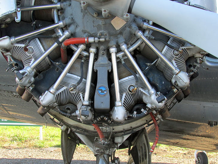 Beechcraft 18, двигатель, самолет, Авиация, самолеты, Антиквариат, Классик