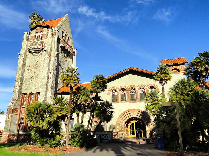 San jose state university, Kalifornia, Tower hall, Campus, Szkoła, Kolegium, budynki