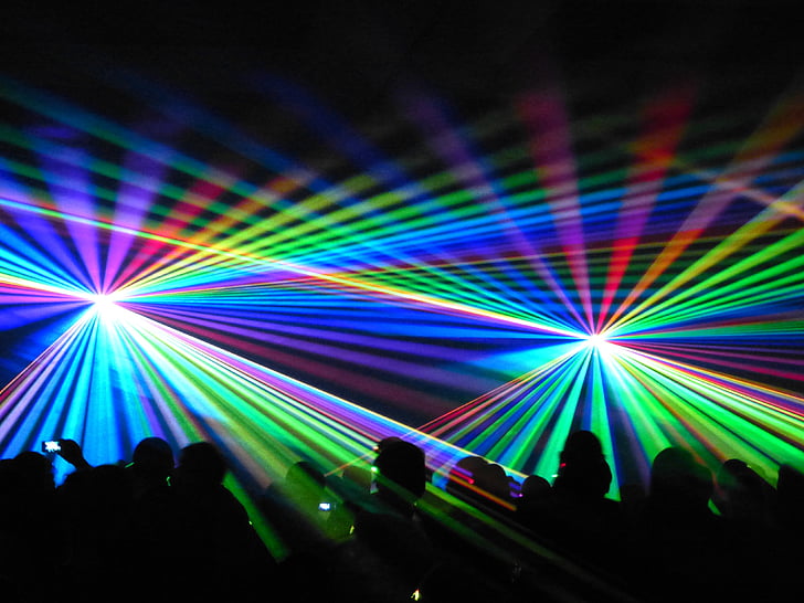 laser, show, laser show, colorful, color, light, artificial light