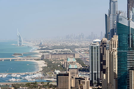 Dubai, ēka, tornis, īpašuma, cilvēki un kultūra, pilsēta, ainava