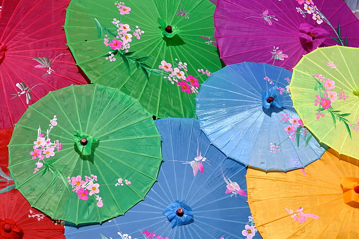 parasol, china, asian umbrella, asia, festival, paper parasol, paper umbrella