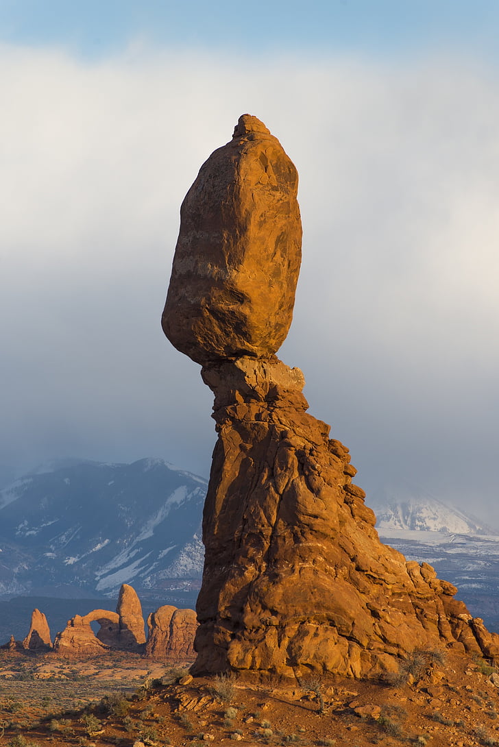 roca equilibrada, paisaje, Geología, al aire libre, formación, piedra arenisca, rojo