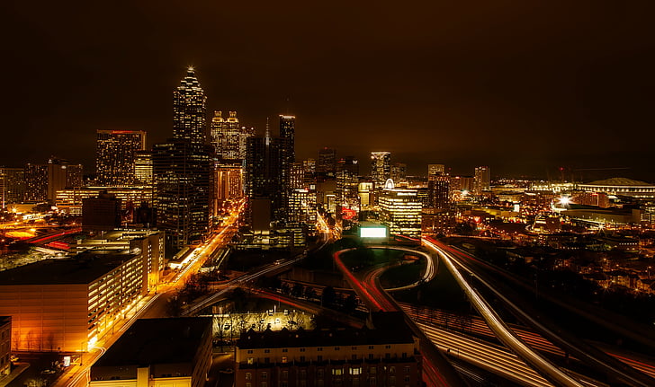 Atlanta, Géorgie, é.-u., ville, urbain, Centre ville, paysage urbain