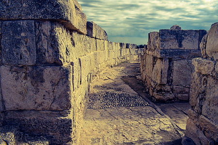 塞浦路斯, kourion, 古代, 网站, 废墟, 挖掘, 考古