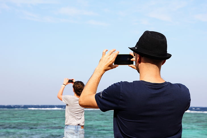 fotós, sorozat, Beach, Fénykép, tanfolyam, Sky, nézet hátulról