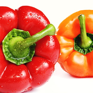 paprika, Bio, zdravé, červená, jídlo, zelenina, jíst