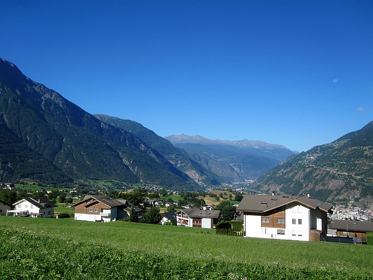 alpin, Suisse, été, montagnes, Alpes suisses, paysage, Alp