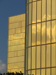 Windows, Dallas, Skyline, budovy, kancelárske budovy, sklenená fasáda, Architektúra