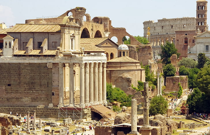 Itālija, Rome, Forums, Arheoloģija, Pāvila vēstule romiešiem, antīks, kolonnas