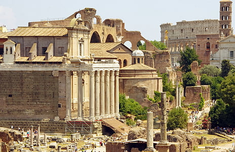 Italija, Roma, forumas, archeologija, romėnai, antikvariniai, stulpeliai
