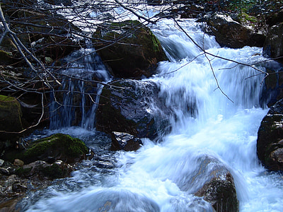 Stream, natuur, water, waterval, stroomt, Cascade, wazig