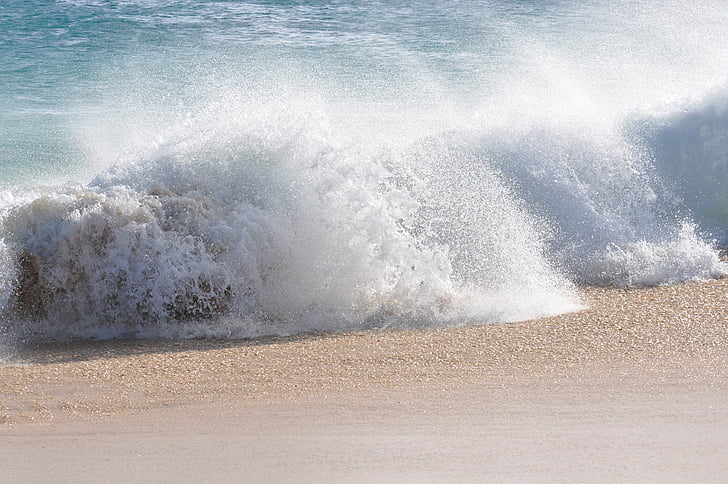 mer, eau, plage, plage de sable fin, Cap-Vert, vague, Splash
