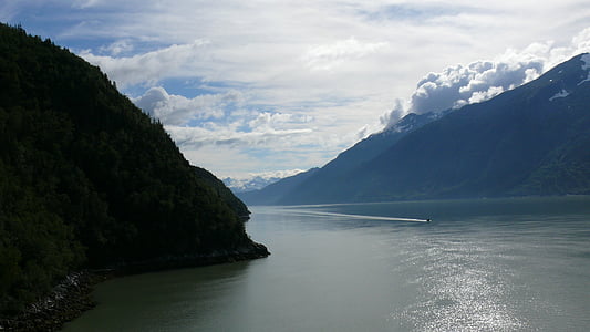 Alaska, Skagway, ABD, dağ, doğa, Göl, su