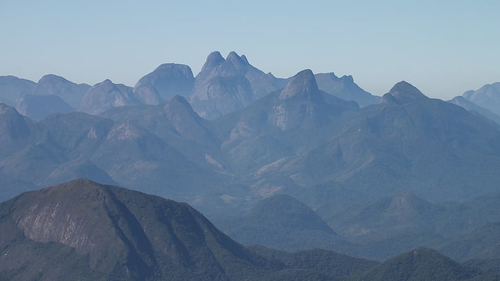 Teresópolis, bergen, grön, resten, rida, bergsklättring, helgdagar