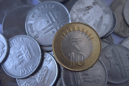 roupies, Inde, indienne, pièces de monnaie, devise, argent, Finance