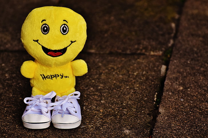 Smiley, risa, zapatillas de deporte, gracioso, Emoticono, emoción, amarillo