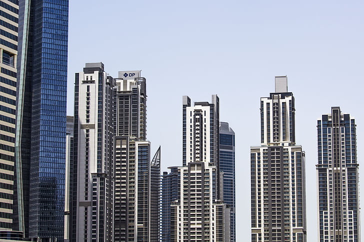 City, Emirates, arabere, skyskraber, ferie, ferie, by
